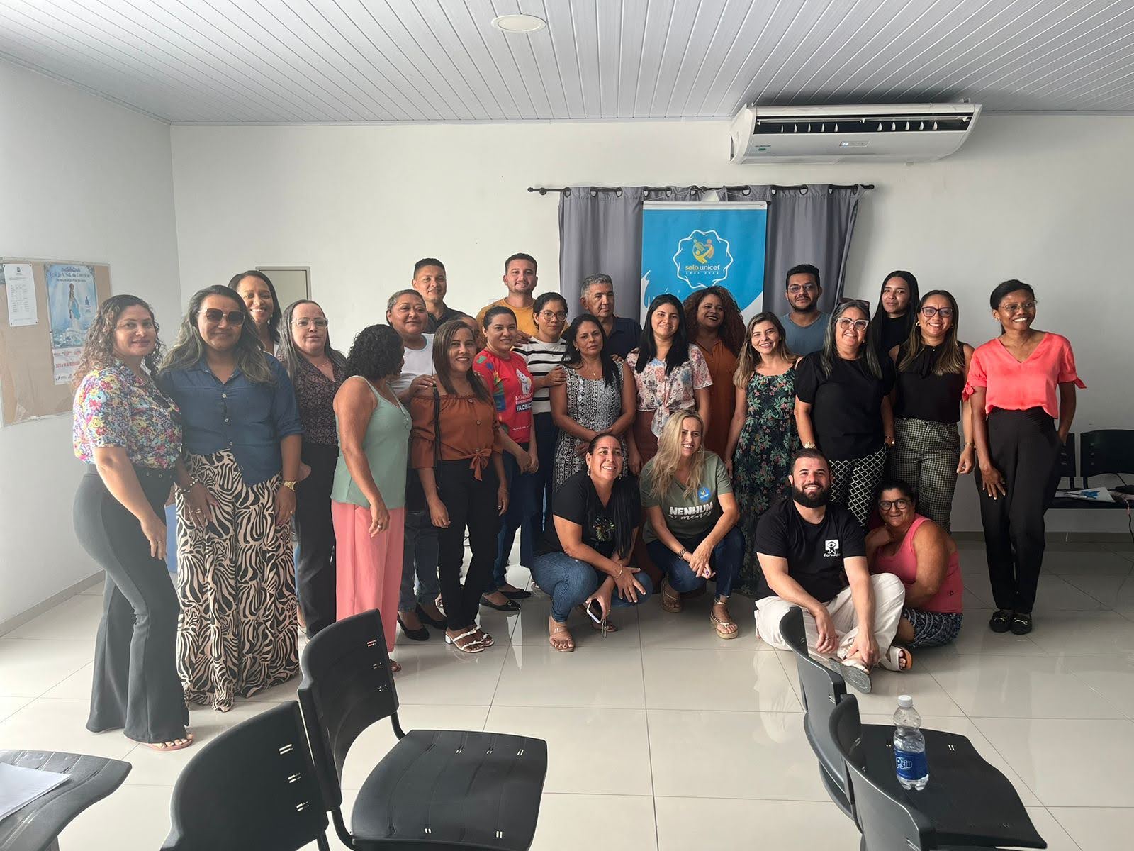 Cristiane Cabral e Ivan Campos (equipe Selo UNICEF FormaÃ§Ã£o) durante a visita tÃ©cnica realizada no municÃ­pio de Primeira Cruz (MA)