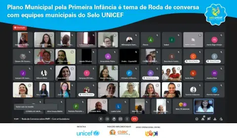 Plano Municipal pela Primeira Infância é tema de Roda de conversa com equipes municipais do Selo UNICEF